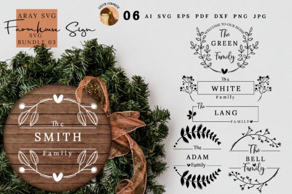 Download Monogram Wreath Family Last Name Bundle - Monogram wreath Collection