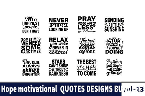 Download 12 Hope Motivational   Designs Bundle - Premium Resources