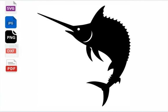Download Marlin Fish Silhouette SVG DXF PNG - Fish silhouette svg Collection
